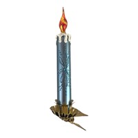 Kerstclip Klassieke Kaars Blauw