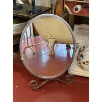 Vintage spiegel in nikkelen frame