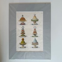 Gastronomical Print Urbain Dubois Gateau Glace