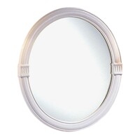 Oval mirror in ceramic frame
