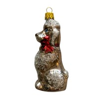 Christmas Ornament Poodle Taupe