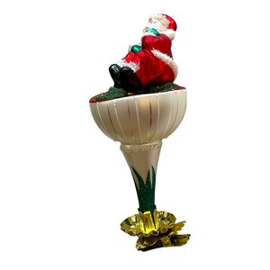 Christmas Clip Santa on Toadstool