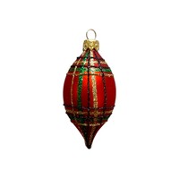 Christmas Decoration Tartan Oval