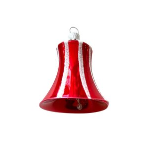 Christmas Decoration Red Bell with Stripes