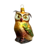 Christmas Decoration Owl With Feathers