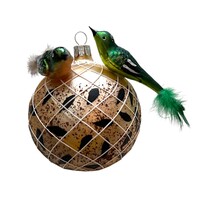 Kerstbal Vogels op Volière