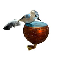 Christmas Decoration Kingfisher With Bowl