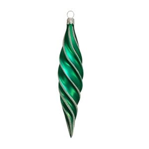 Kerstbal Pegel Groen Swirl