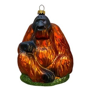 Kerstbal Zittende Orang Oetan