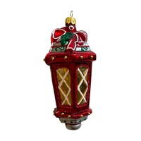 Kerstbal Lantaarn Rood