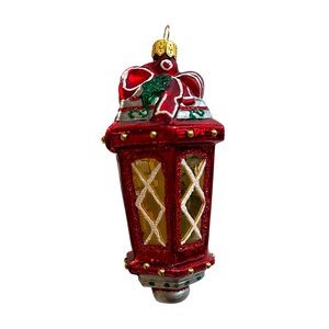 Kerstbal Lantaarn Rood