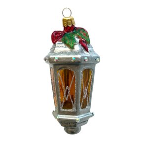 Kerstbal Lantaarn Zilver