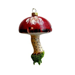 Christmas Decoration Mushroom  with Moss