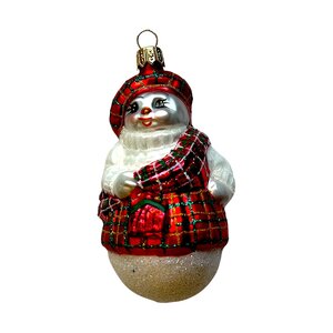 Kerstbal Schotse Sneeuwman