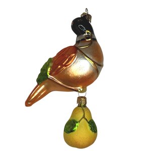 Kerstbal Vogel met Peertje
