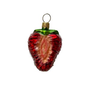 Christmas Decoration Strawberry Half Small