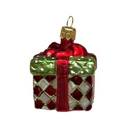 Kerstbal Cadeautje Rood-Groen
