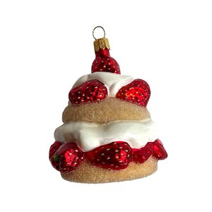 Kerstbal Slagroomtaartje met Aardbei