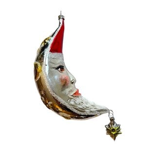 Kerstbal Maan met Sterretje