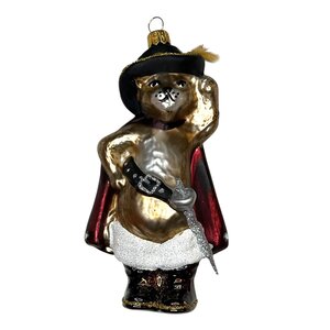 Kerstbal De Gelaarsde Kat Donker
