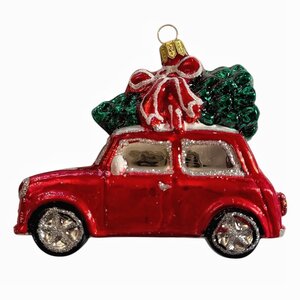 Christmas DecorationiCar with Christmas Tree and ribbon