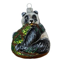 Kerstbal Etende Panda