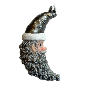 Kerstbal Santa Maan Klassiek Grijs