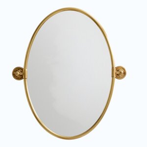 Oval pivoting mirror Gold