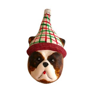 Christmas Decoration Bulldog Head