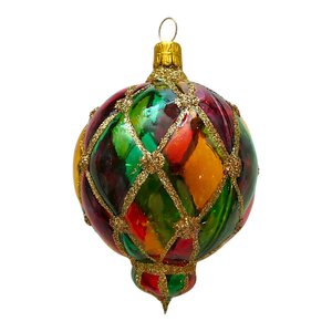 Kerstbal Transparant Capitone