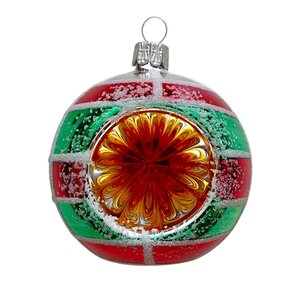 Kerstbal Reflector Streep