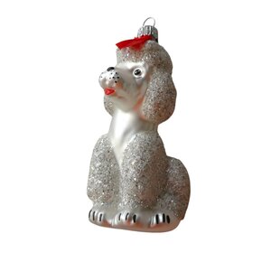 Christmas Decoration Happy White Poodle