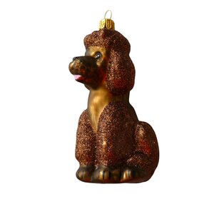 Christmas Decoration Happy Brown Poodle