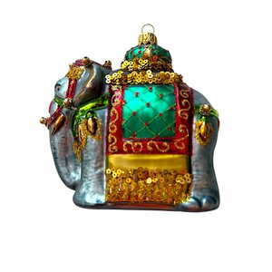 Christmas Decoration Indian Elephant Grey