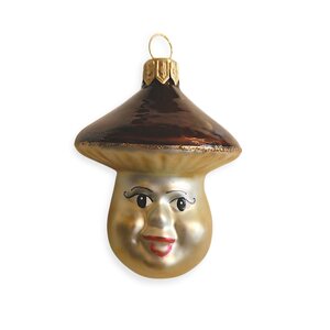 Kerstbal Paddenstoel Ventje Bruin