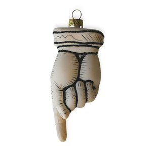 Christmas Decoration Pointing Hand
