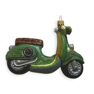 Christmas Decoration Green Scooter