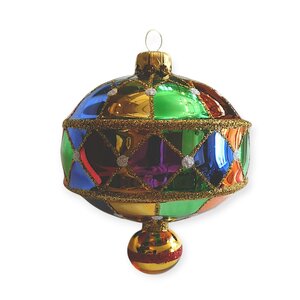 Kerstbal Harlekijn Ruit