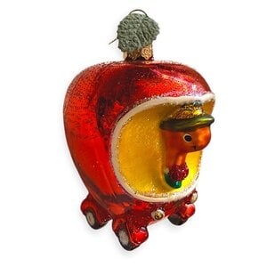 Christmas Ornament Worm's Apple Car
