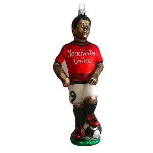 Christmas Decoration Black Soccer Player