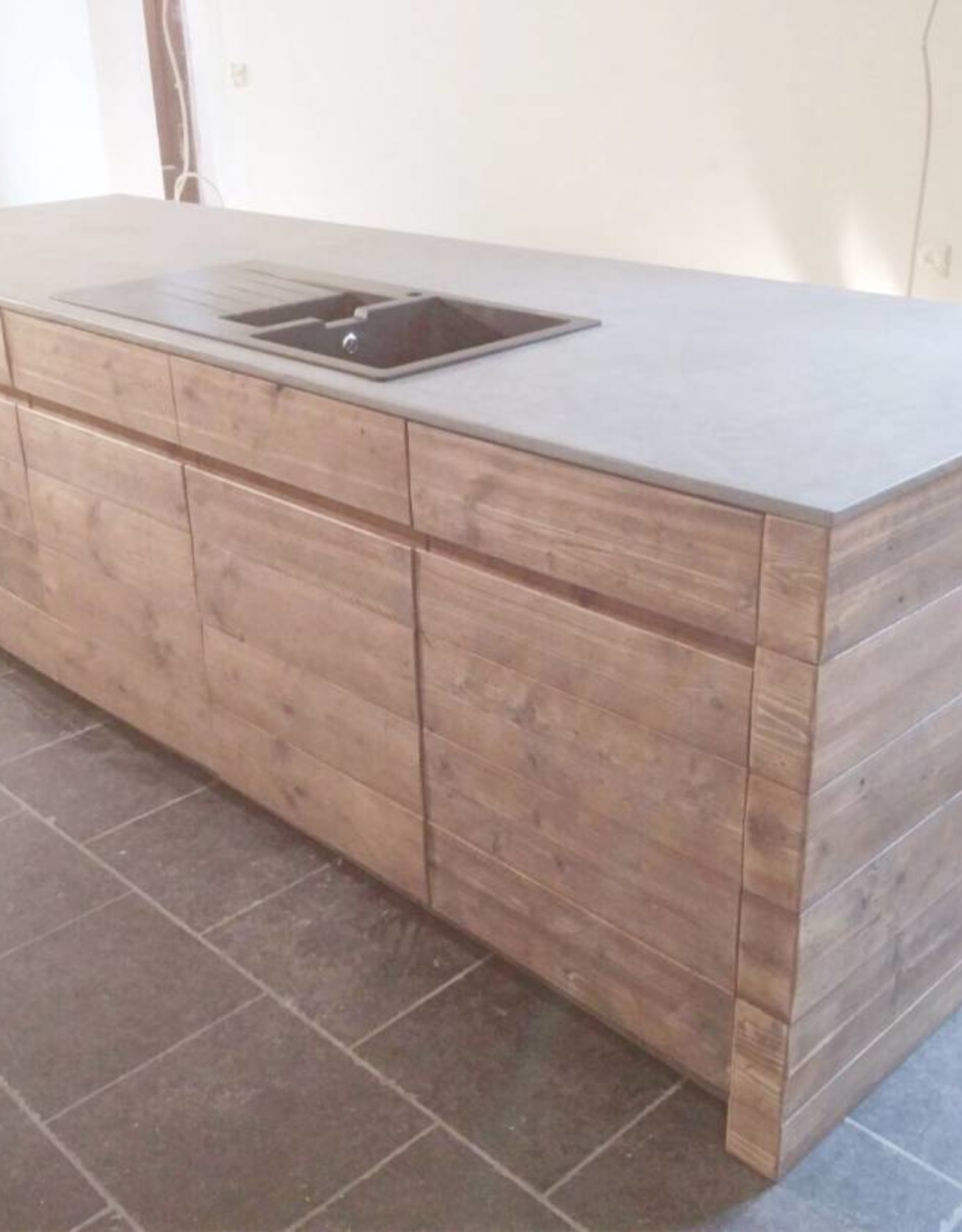 Keuken - eiland steigerhout met mortex - niet bestelbaar via webshop