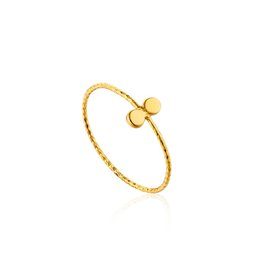 Ania Haie Ring - Texture double disc ring 52