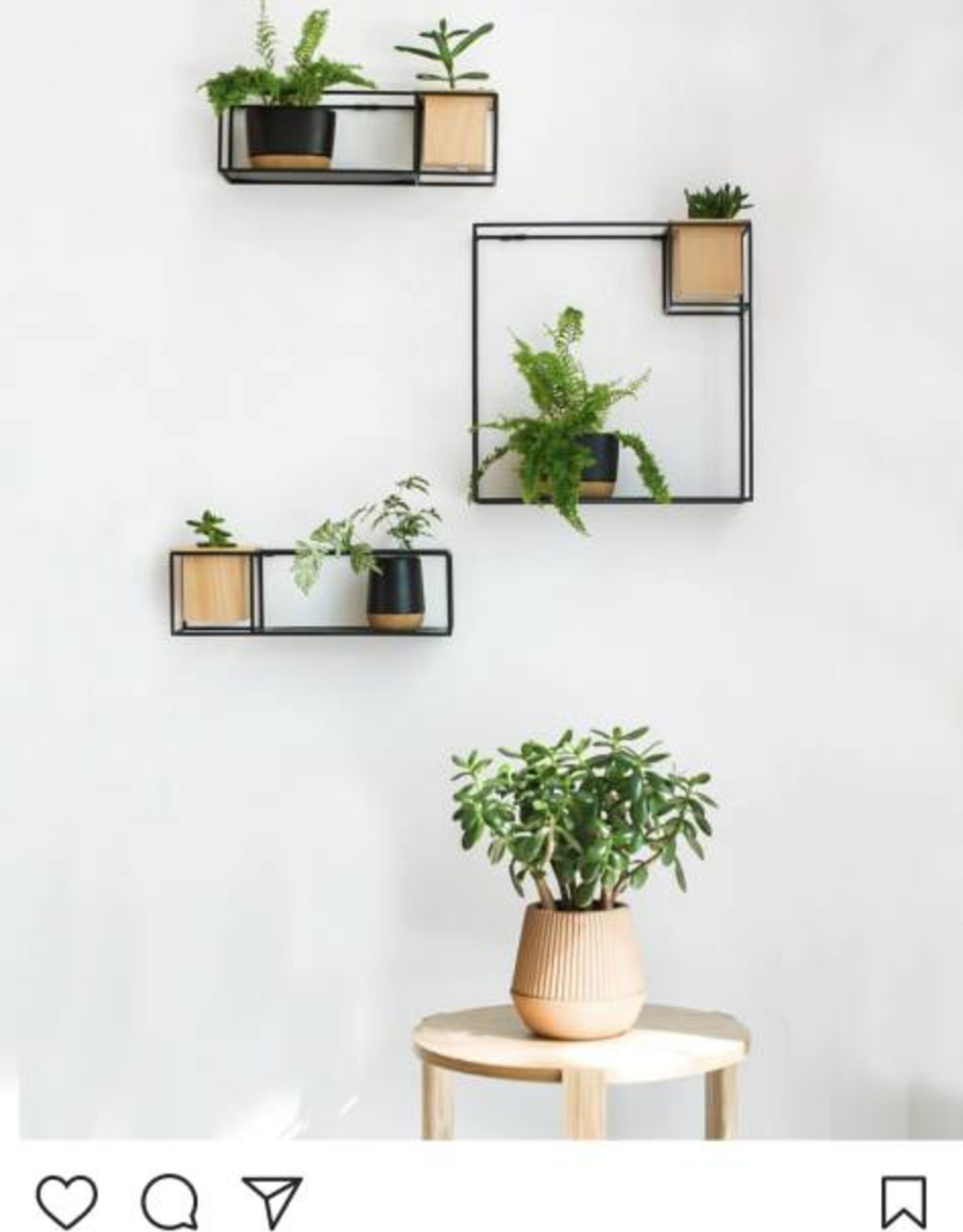 Umbra - Cubist shelf large sand/blk