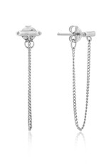 Ania Haie Ania Haie - Oorbellen - Shimmer chain stud Silver