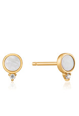 Ania Haie Oorbellen - Mother of pearl stud - goud