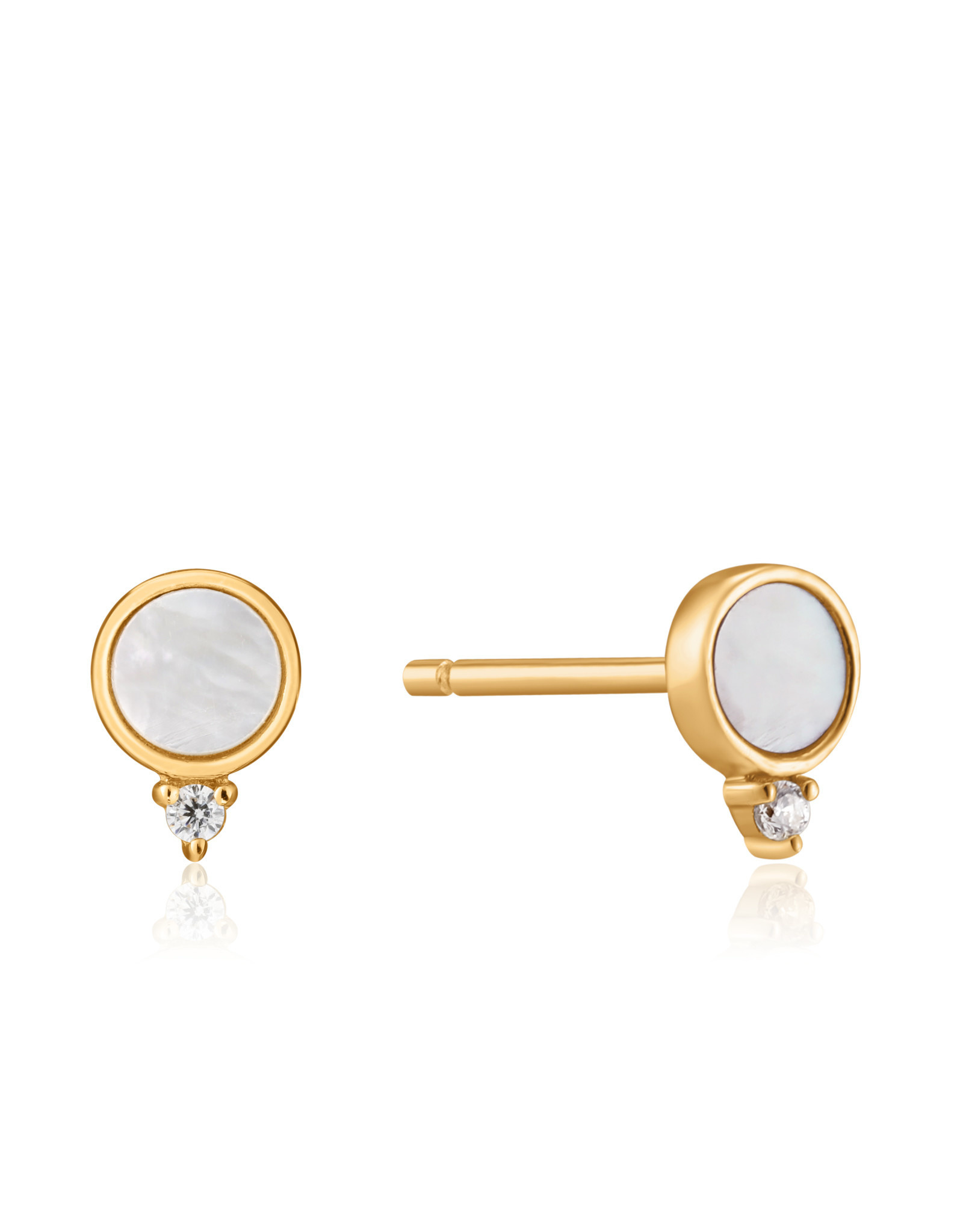 Ania Haie Oorbellen - Mother of pearl stud - goud