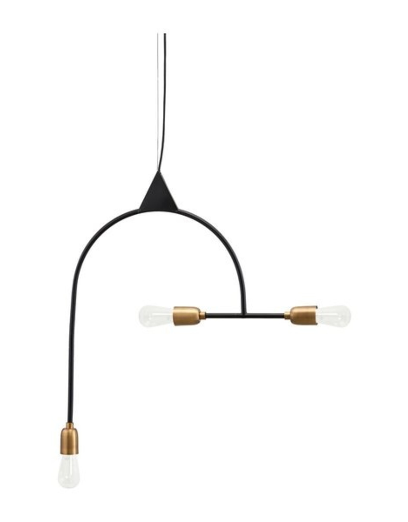 House Doctor Lamp arch black/brass plated