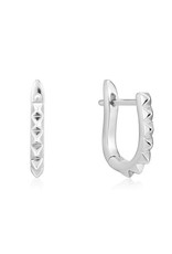 Ania Haie Oorbellen - Spike huggie hoop - zilver