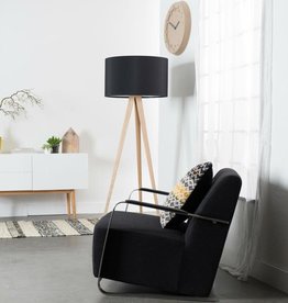 Zuiver - Floor lamp tripod black - wood legs