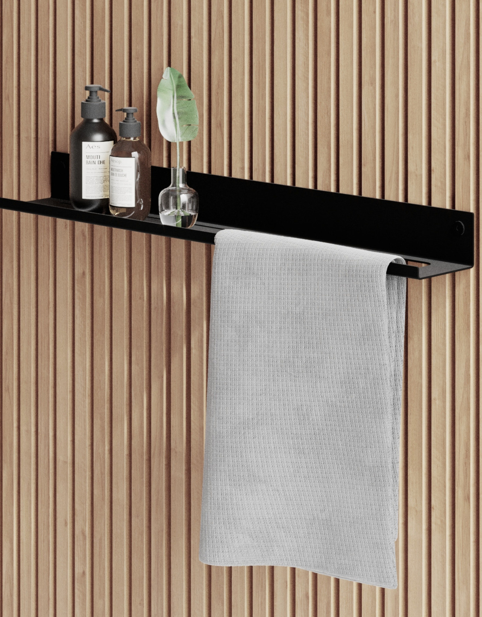 Fink - Roma bathroom shelves  black M